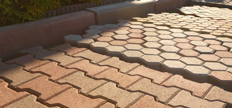 Fountain Valley Brown Clay Pavers Installation