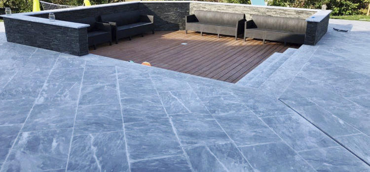 Sandblasted Marble Pavers Installation in Arcadia